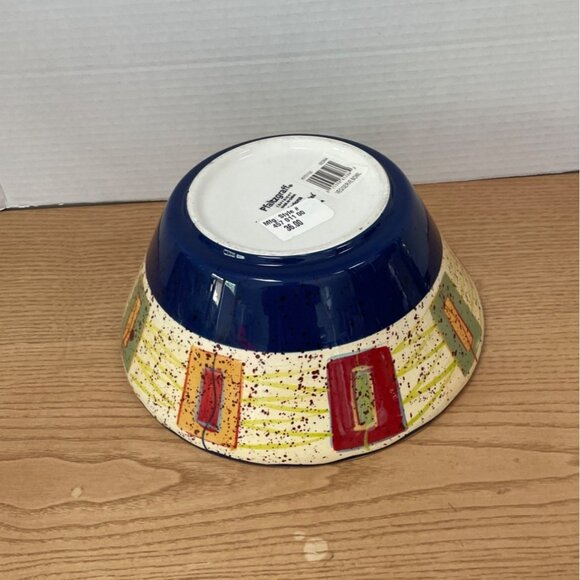 Pfaltzgraff Sedona Pattern Vegetable Serving Bowl Speckled Blue 9 Inch Ceramic - Picture 2 of 5